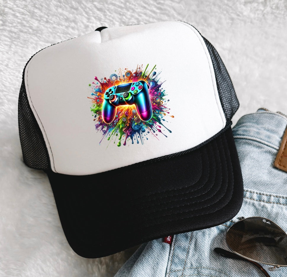 Kids Gaming Controller Trucker Cap | Colourful Gamer Baseball Hat
