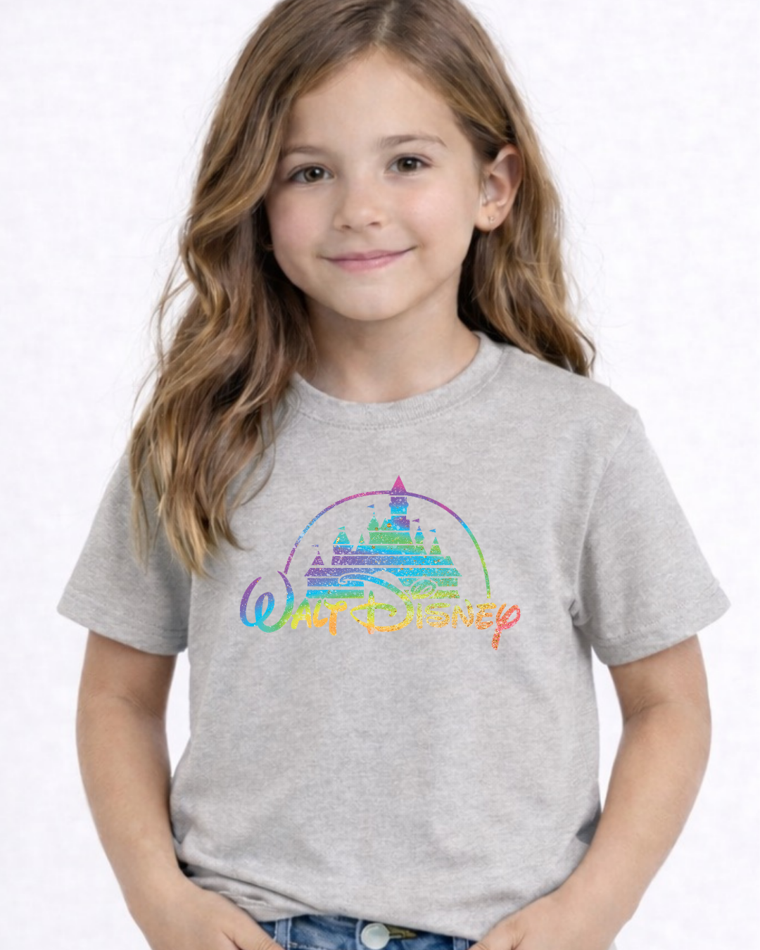 Rainbow Walt Disney CastleDisney Kids T-Shirt | Disney Everyday Tee | Disney Outfit
