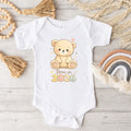 Born in 2026 Teddy Bear Baby Bodysuit – Cute Newborn Announcement Onesie, Neutral Baby Keepsake Outfit