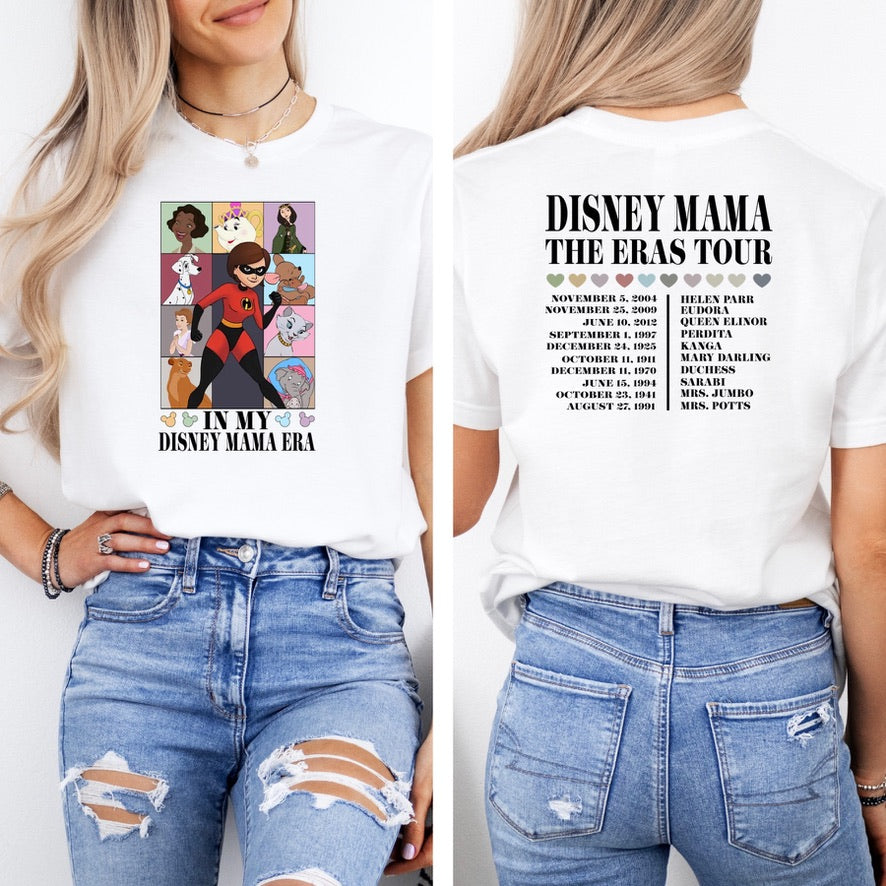 In My Mama Era Tour Front & Back Graphic T-Shirt – Magical Mom Character Tee