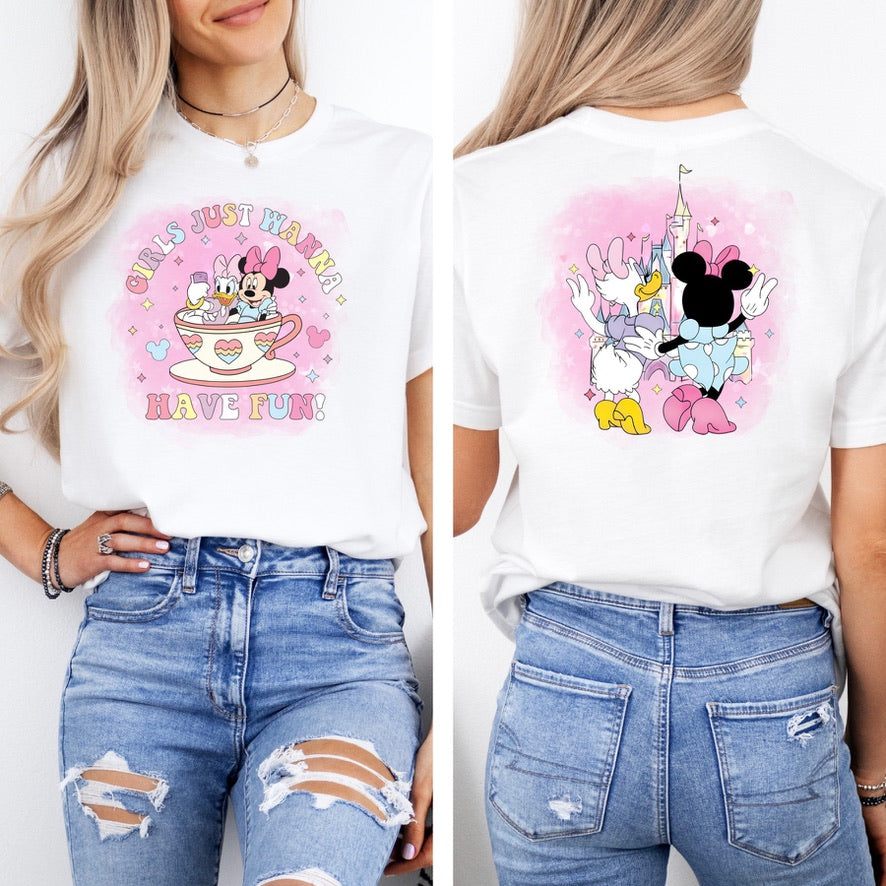 Girls Just Want Have FunDisney t-shirt, Disney fashion, Disney clothes, Disney tops, Disney tee, Disney lover