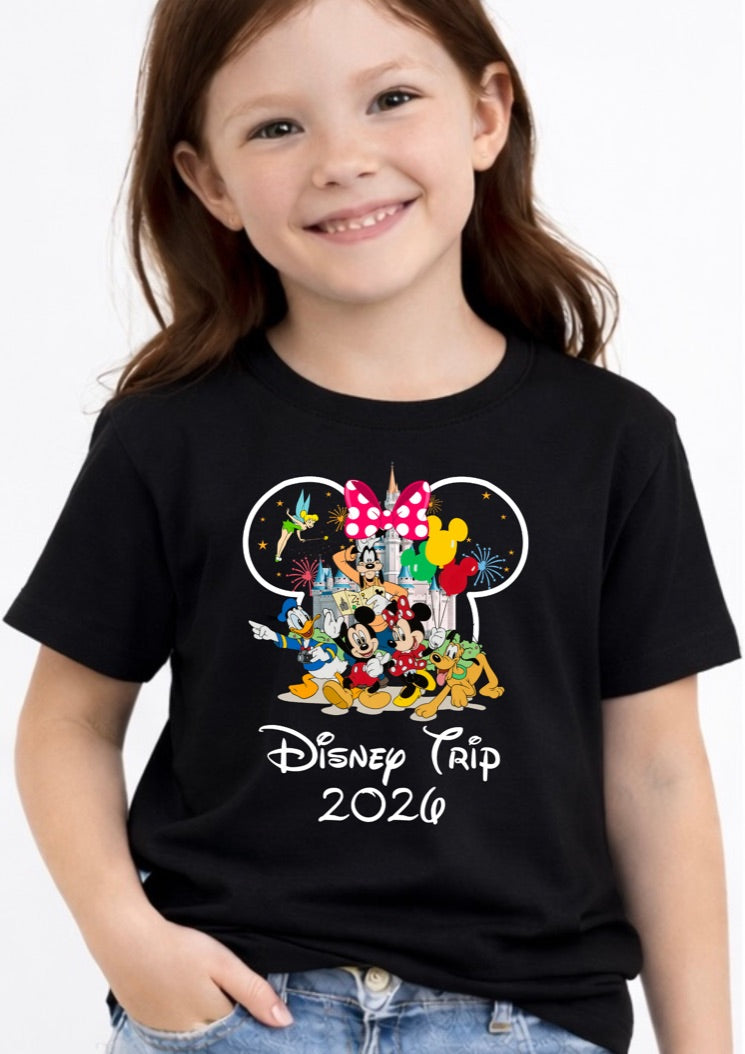 Minnie Mouse Disney Trip 2026 Disney Kids T-Shirt | Disney Everyday Tee | Disney Outfit