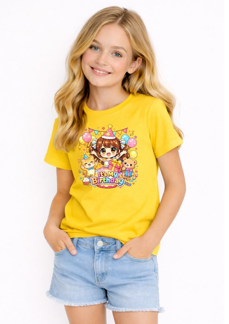 It’s My Birthday Kids T-Shirt – Cute Birthday Girl Party Graphic Tee