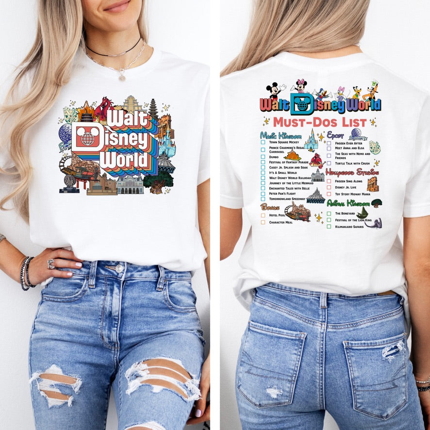 Walt Disney Check List Disney T-shirt, Disney fashion, Disney clothes, Disney tops, Disney tee, Disney lover