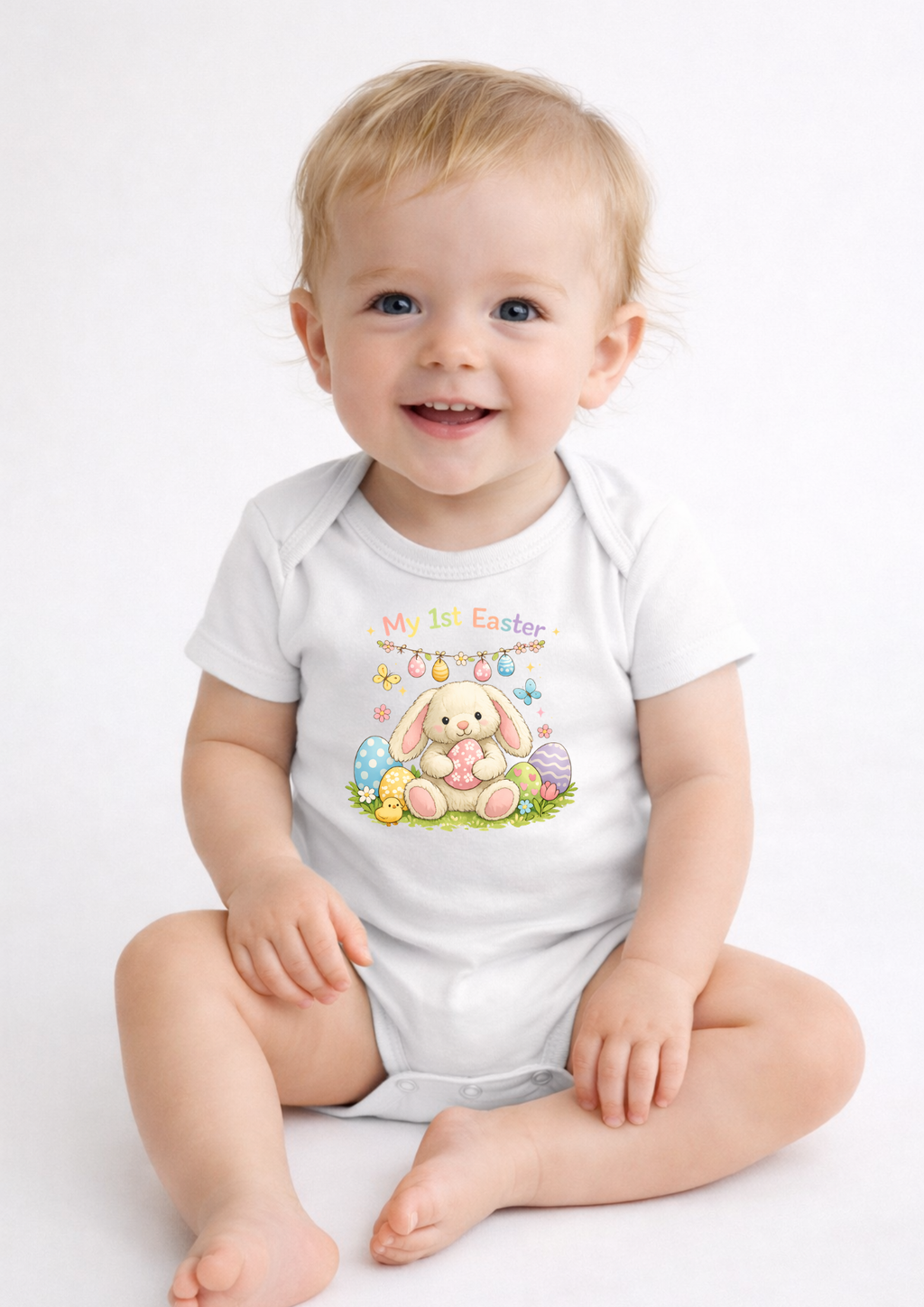 My 1st Easter Bunny Baby Bodysuit – Cute First Easter Outfit, Adorable Easter Baby Onesie