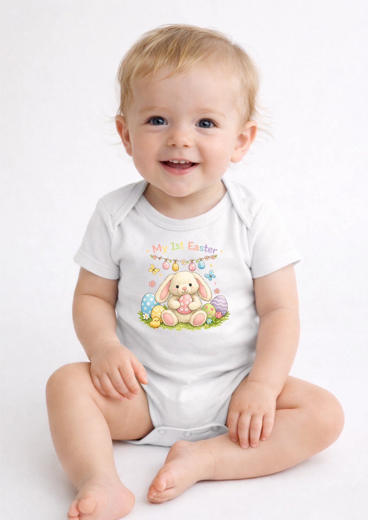 My 1st Easter Bunny Baby Bodysuit – Cute First Easter Outfit, Adorable Easter Baby Onesie