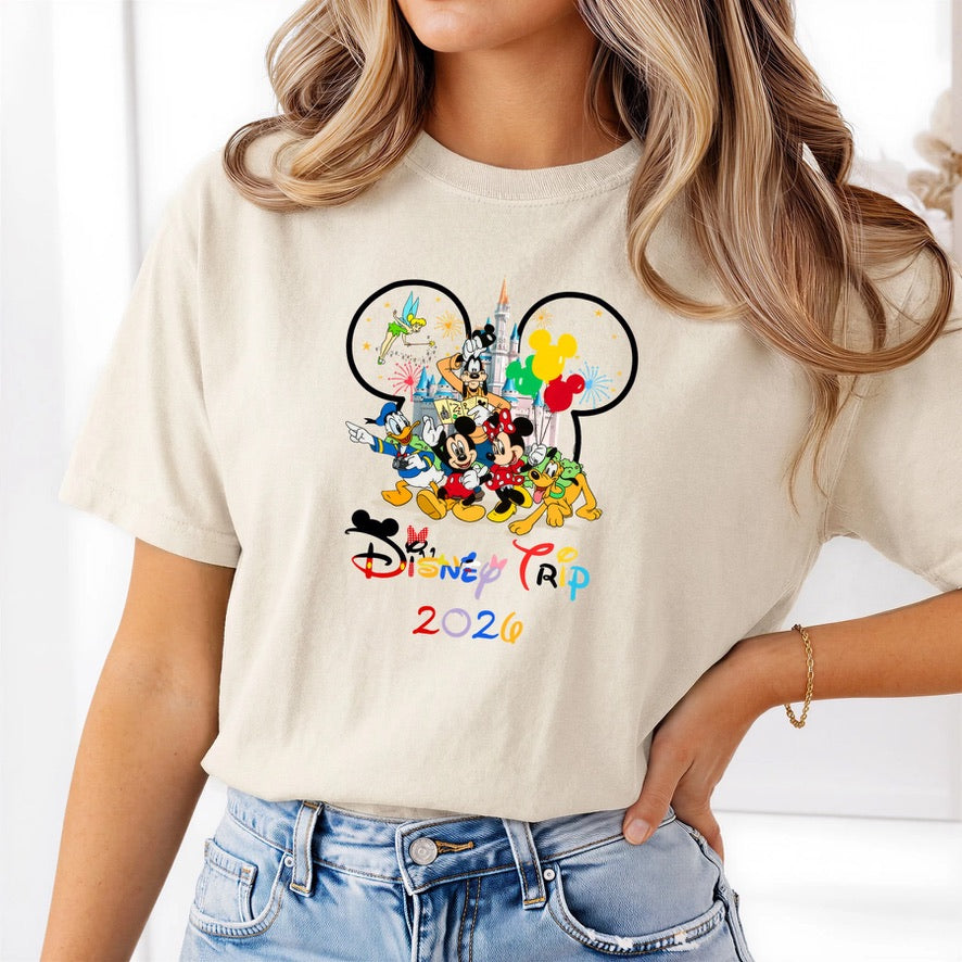 Mickey Mouse Disney Trip 2026 Disney t-shirt, Disney fashion, Disney clothes, Disney tops, Disney tee, Disney lover