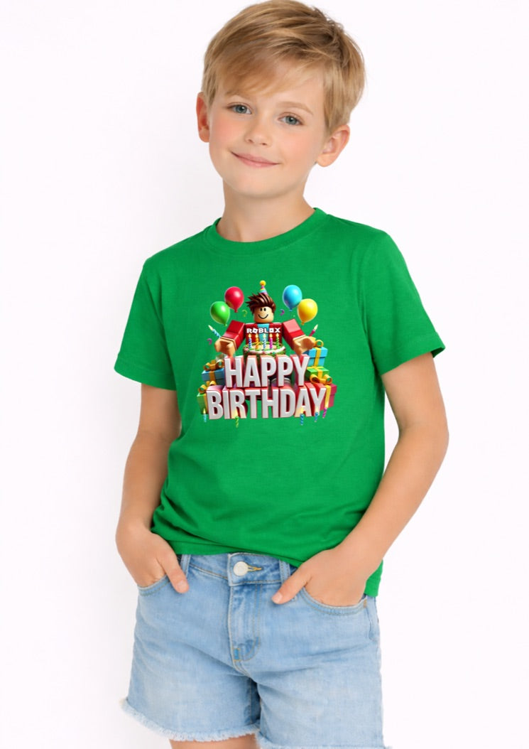 Kids Gamer Birthday T-Shirt – Happy Birthday Gaming Party Graphic Tee