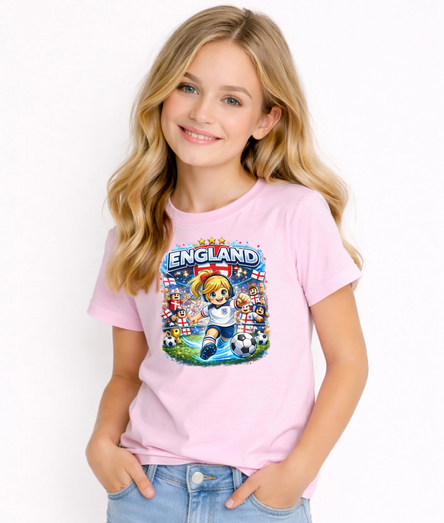 England Kids Football T-Shirt – Cute Soccer Fan Tee for Boys & Girls | Youth England Shirt
