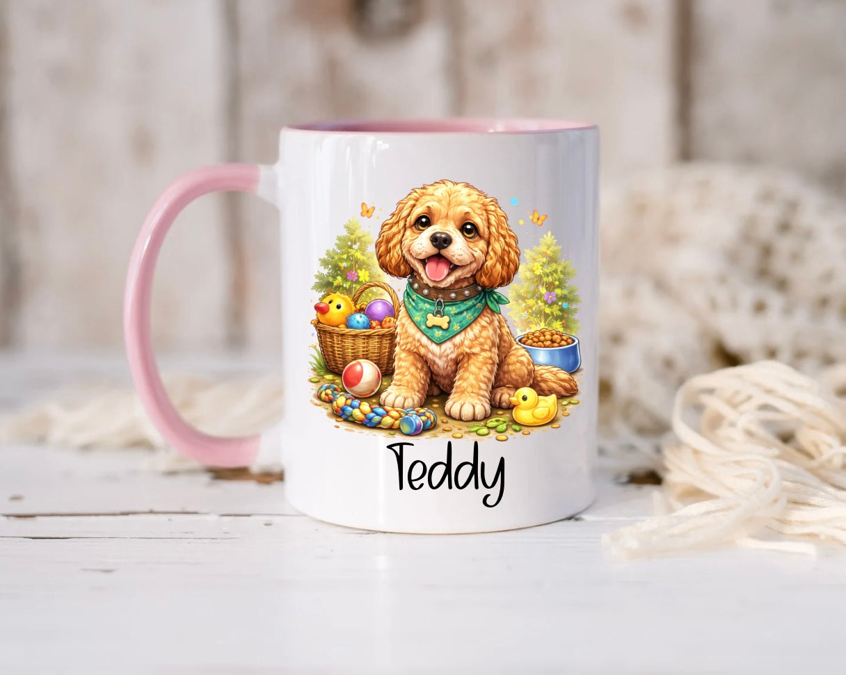 Personalised Cockapoo Mug – Custom Name Coffee Cup