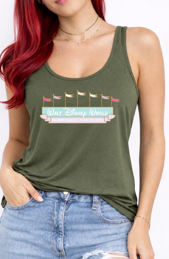Walt Disney World Sign Disney Vest Top, Disney Tank Top Women, Disney World Outfit, Disney Holiday Shirt,