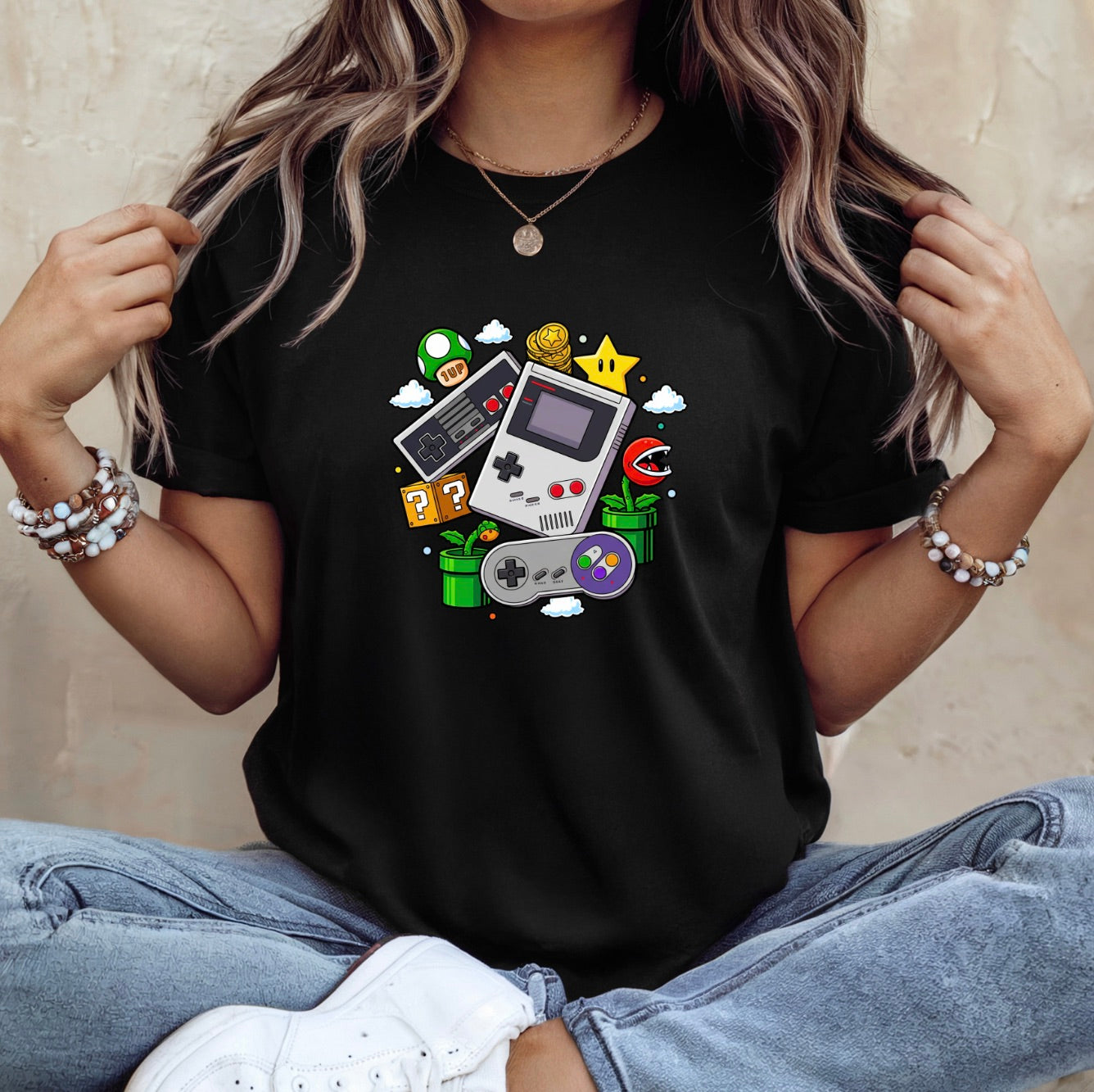 Retro Gaming Graphic T-Shirt | Classic Video Game Console Tee | Unisex Adult Gamer Shirt