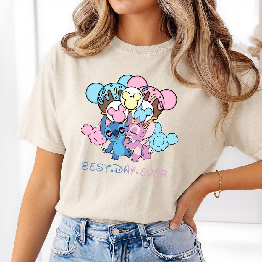 Stitch Best Day Ever Disney T-shirt, Disney fashion, Disney clothes, Disney tops, Disney tee, Disney lover