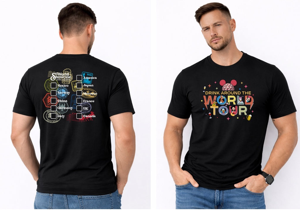 Epcot Drinking Round The World Disney T-shirt, Disney fashion, Disney clothes, Disney tops, Disney tee, Disney lover