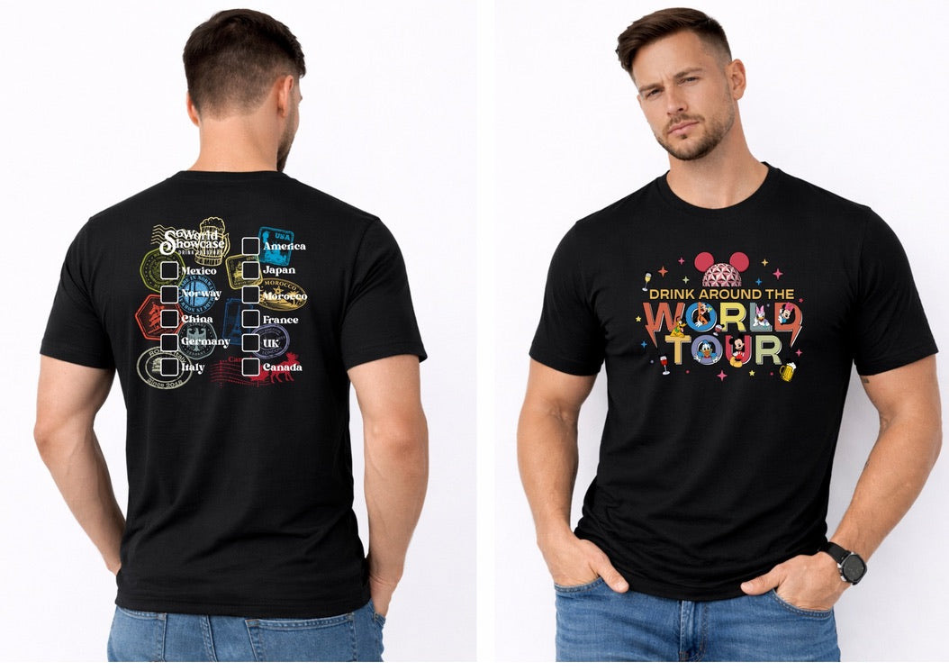 Epcot Drinking Round The World Disney T-shirt, Disney fashion, Disney clothes, Disney tops, Disney tee, Disney lover