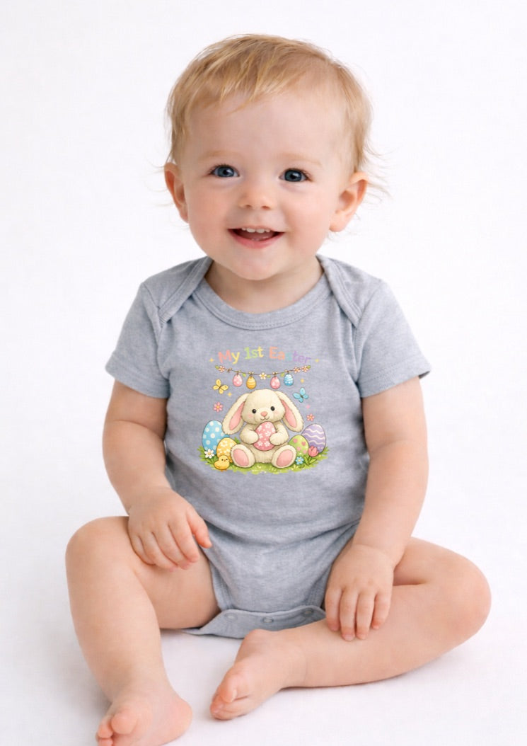 My 1st Easter Bunny Baby Bodysuit – Cute First Easter Outfit, Adorable Easter Baby Onesie