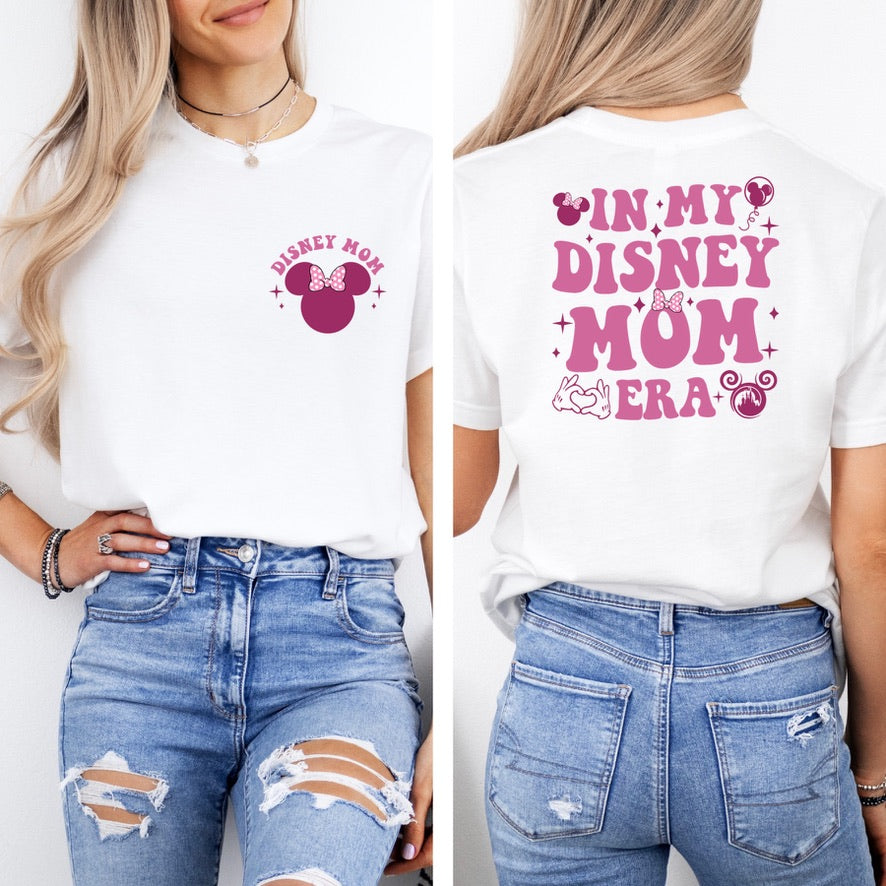 In My Mom Era Front & Back Graphic T-Shirt – Magical Mom Statement Tee