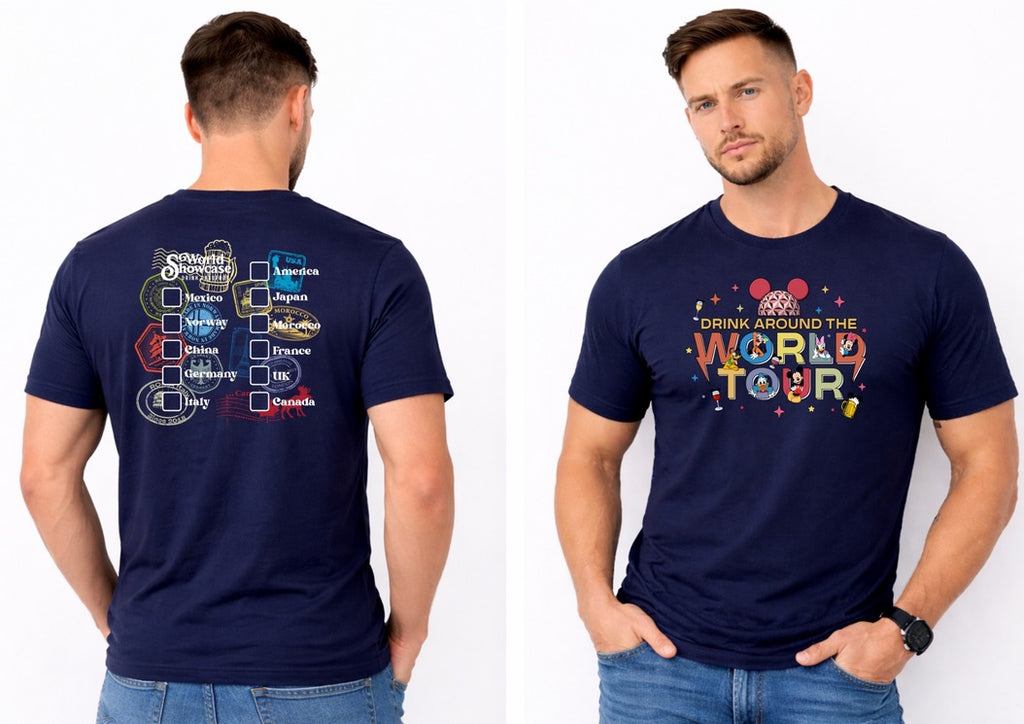 Epcot Drinking Round The World Disney T-shirt, Disney fashion, Disney clothes, Disney tops, Disney tee, Disney lover