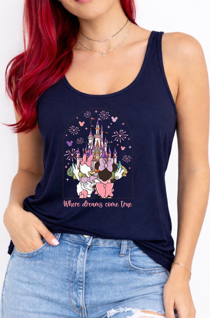 Daisy & Minnie Castle Disney Vest Top, Disney Tank Top Women, Disney World Outfit, Disney Holiday Shirt,