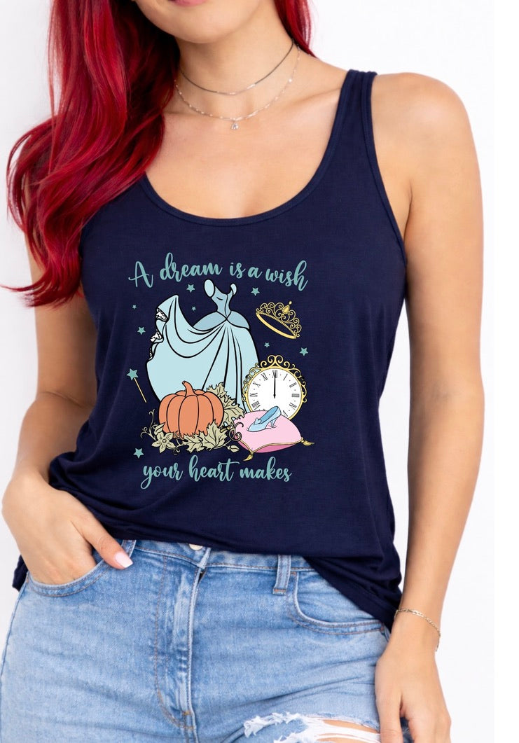 Dream Is A Wish Disney Vest Top, Disney Tank Top Women, Disney World Outfit, Disney Holiday Shirt,