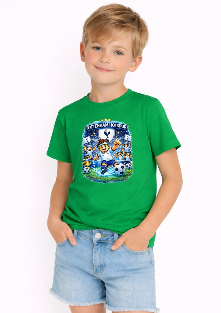 North London Football Fan Kids T-Shirt – Blue Soccer Supporter Graphic Tee