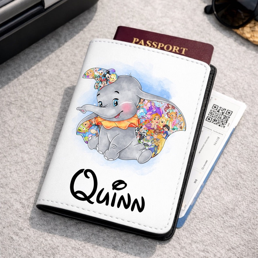 Personalised Dumbo Disney Passport Cover | Family Holiday Passport Holder | Custom Travel Wallet | Magical Holiday Gift | Personalised Passport Cover