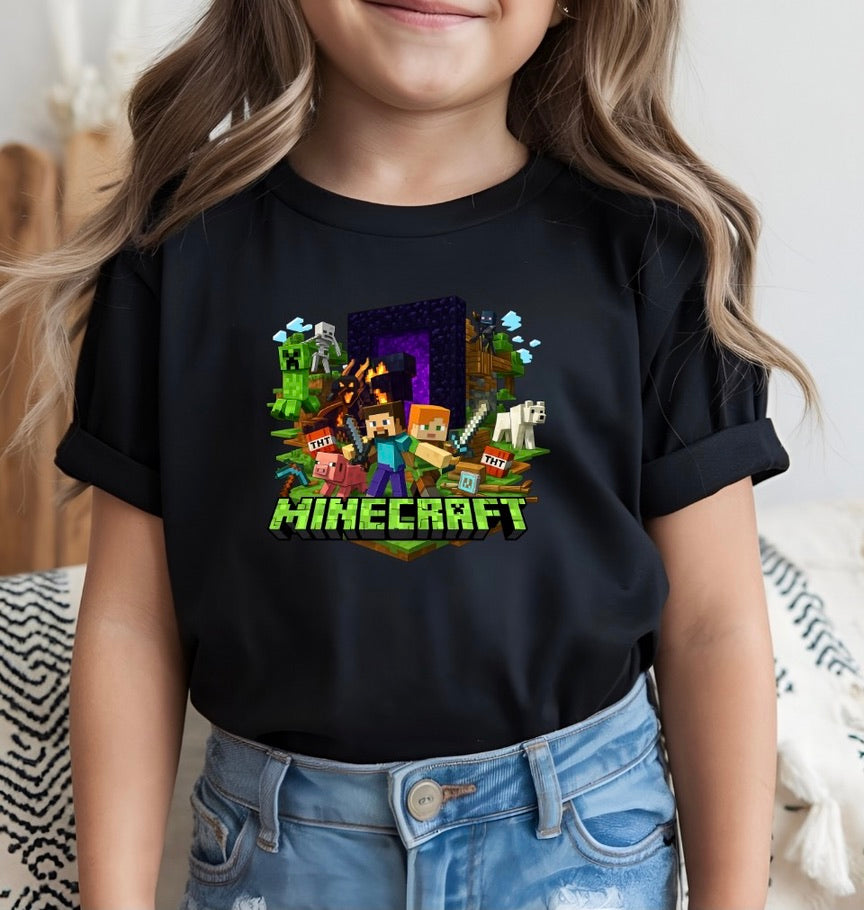 Minecraft Kids Unisex Graphic T-Shirt | Comfortable Everyday Tee | Soft Cotton Top