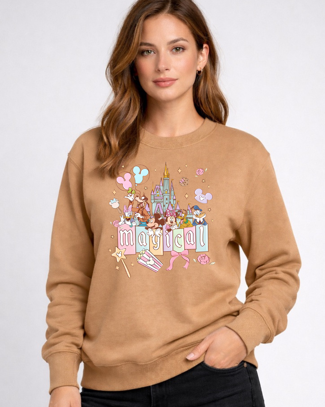 Magical Disney Sweatshirt – Cozy Graphic Crewneck, Unisex Disney Style Jumper