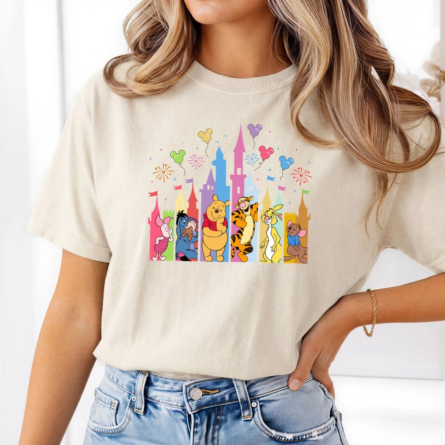 Winnie The Pooh Castle Disney T-shirt, Disney fashion, Disney clothes, Disney tops, Disney tee, Disney lover