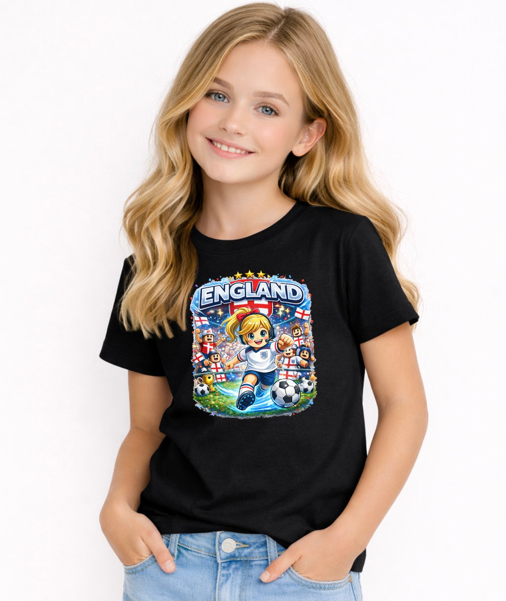 England Kids Football T-Shirt – Cute Soccer Fan Tee for Boys & Girls | Youth England Shirt
