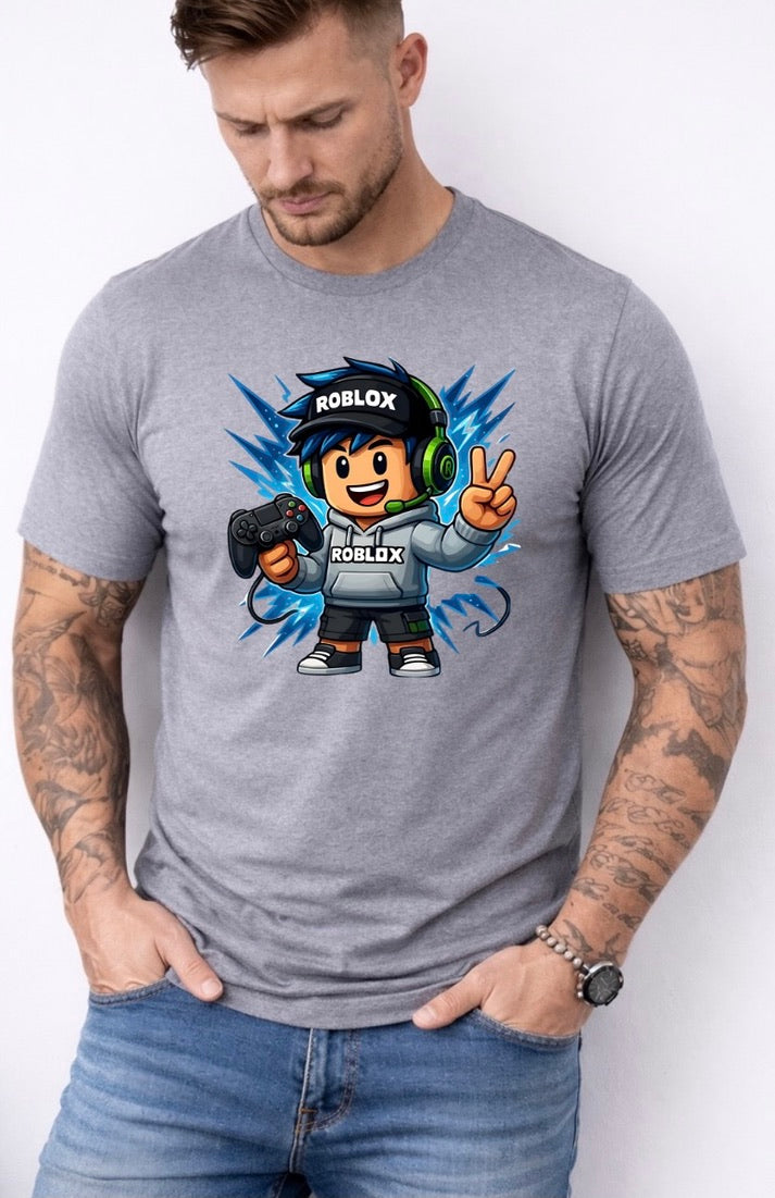 Chibi Gamer Boy Graphic T-Shirt – Cute Gaming Controller Unisex Tee - Soft Cotton Everyday Shirt
