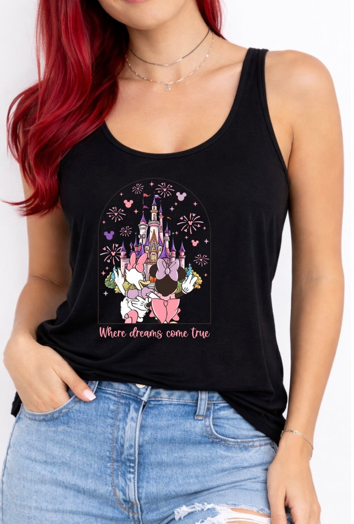 Daisy & Minnie Castle Disney Vest Top, Disney Tank Top Women, Disney World Outfit, Disney Holiday Shirt,
