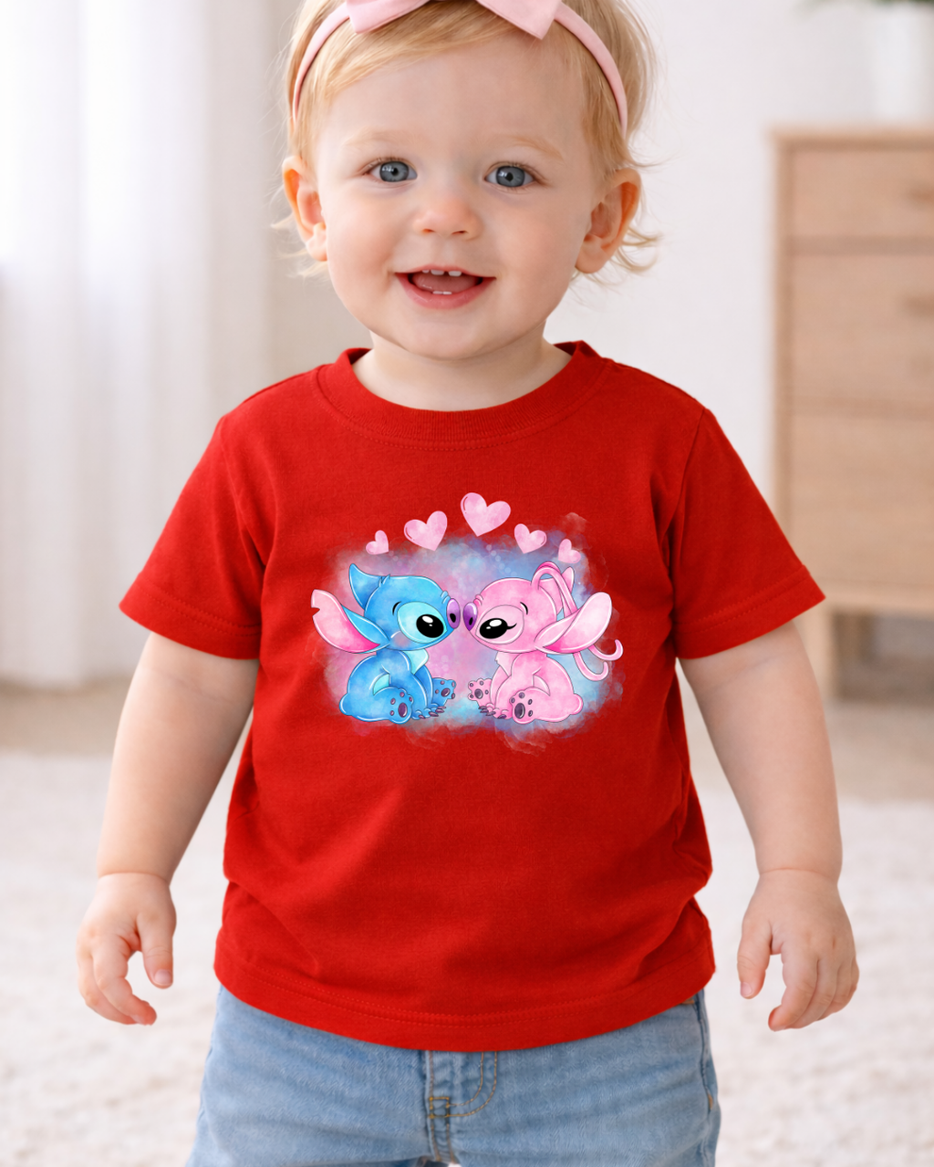 Stitch & Angel Disney Baby/Toddler T-Shirt | Disney Everyday Tee | Disney Outfit