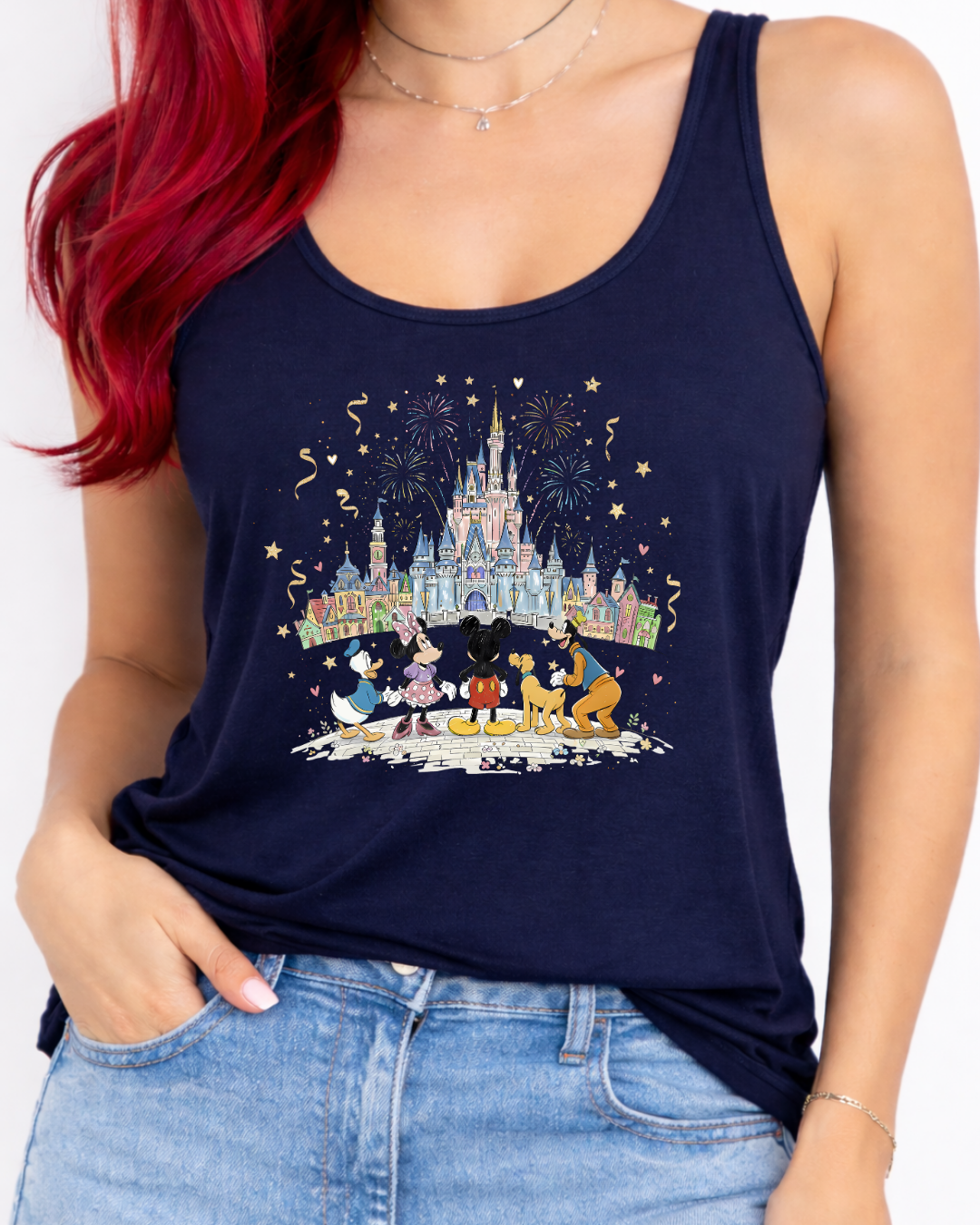 Fab 5 Castle Disney Vest Top, Disney Tank Top Women, Disney World Outfit, Disney Holiday Shirt,