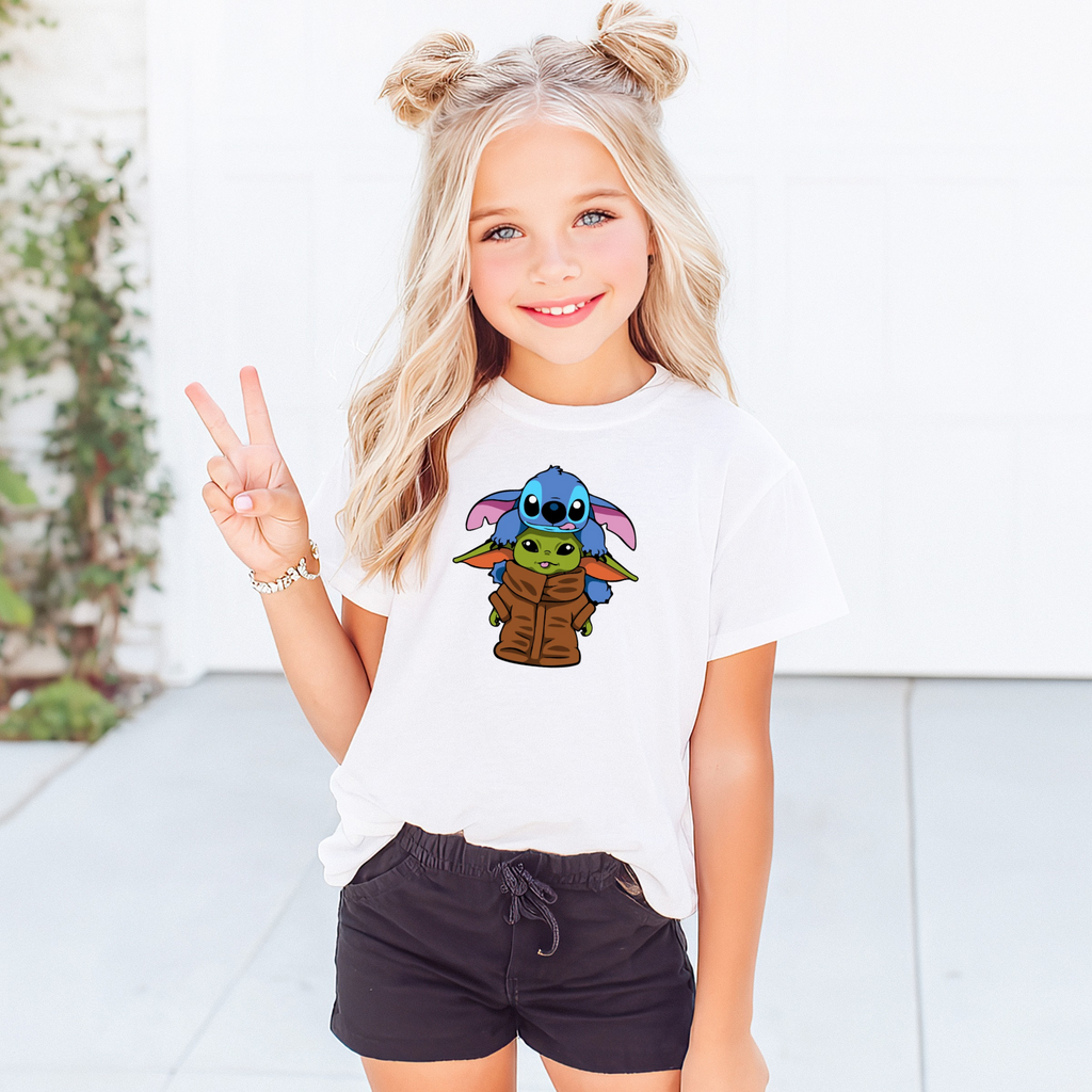 Stitch & Yoda Disney Kids T-Shirt | Disney Everyday Tee | Disney Outfit