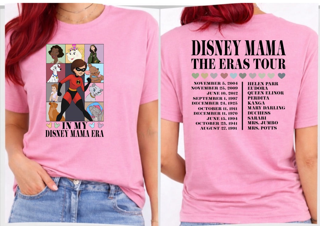 In My Mama Era Tour Front & Back Graphic T-Shirt – Magical Mom Character Tee