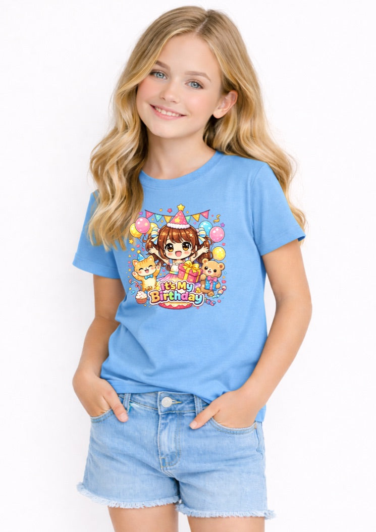 It’s My Birthday Kids T-Shirt – Cute Birthday Girl Party Graphic Tee
