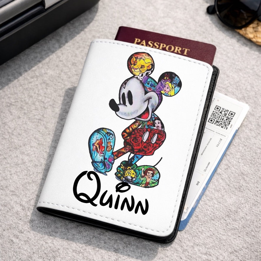 Personalised Mickey Mouse Disney Passport Cover | Family Holiday Passport Holder | Custom Travel Wallet | Magical Holiday Gift | Personalised Passport Cover