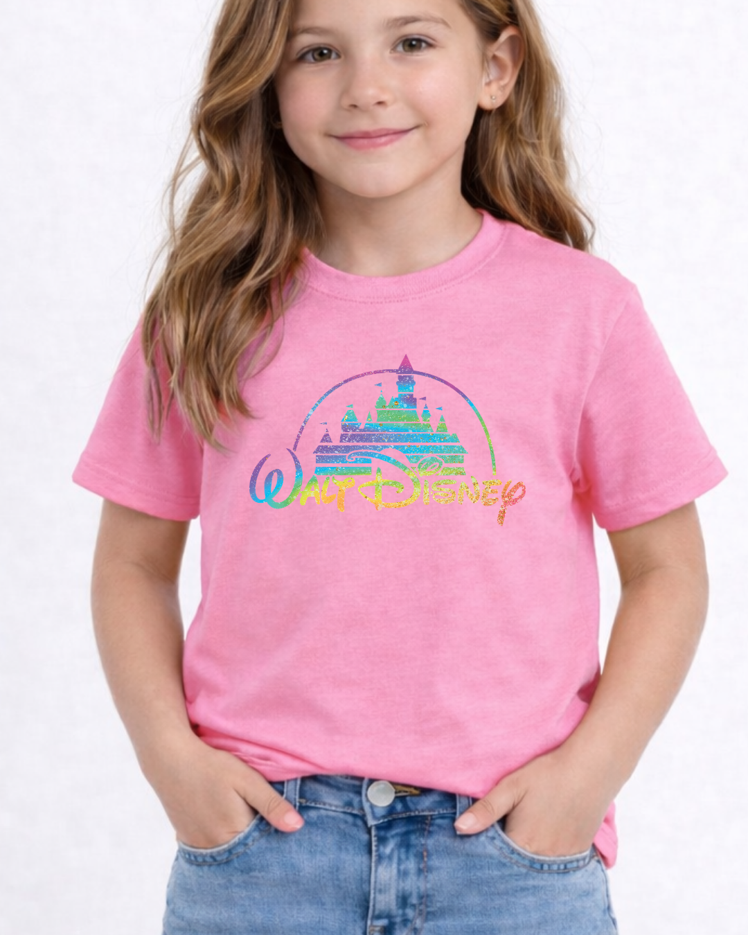 Rainbow Walt Disney CastleDisney Kids T-Shirt | Disney Everyday Tee | Disney Outfit