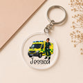 Personalised Women Paramedic Keyring | Custom Ambulance Acrylic Keychain | NHS Paramedic Gift | Emergency Services Keyring | Personalised Name Gift