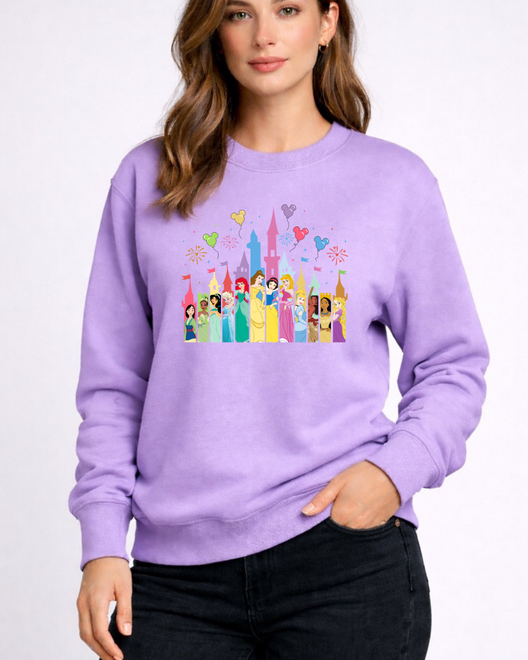 Princess Castle Disney Sweatshirt – Cozy Graphic Crewneck, Unisex Disney Style Jumper