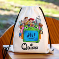 Personalised Toy Story 5 Drawstring Gym Bag | Custom Name PE Bag | Kids School Sports Bag | Nursery Drawstring Bag | Swimming Bag | Gift for Boys & Girls