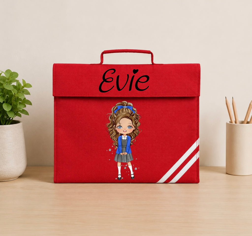 Personalised School Girl Book Bag – Custom Chibi Design 🎒✨