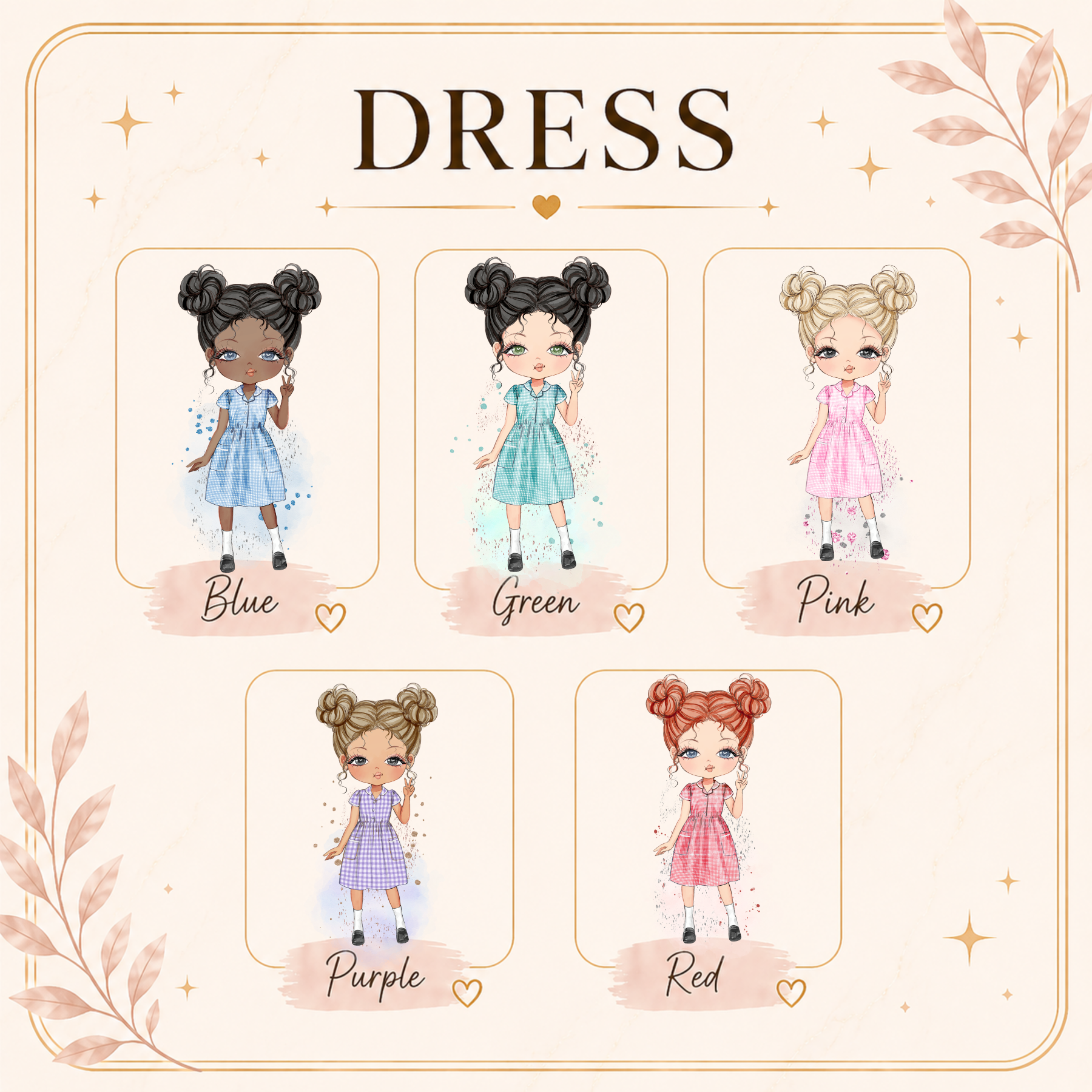 Personalised Summer Dress School Girl Notebook