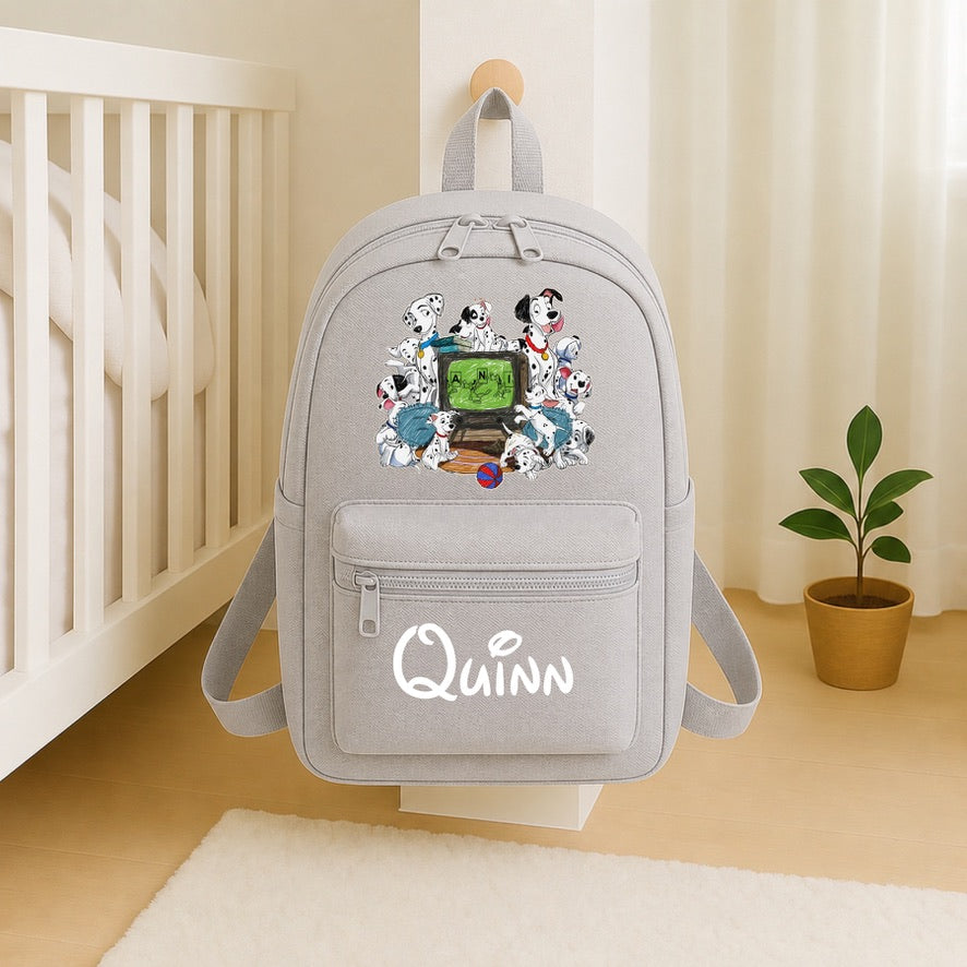 Personalised 101 Dalmatian Backpack – Custom Name School Bag | Kids Nursery Backpack | Personalised Children's Rucksack | Travel Bag | Gift for Boys & Girls