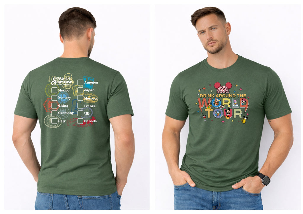 Epcot Drinking Round The World Disney T-shirt, Disney fashion, Disney clothes, Disney tops, Disney tee, Disney lover