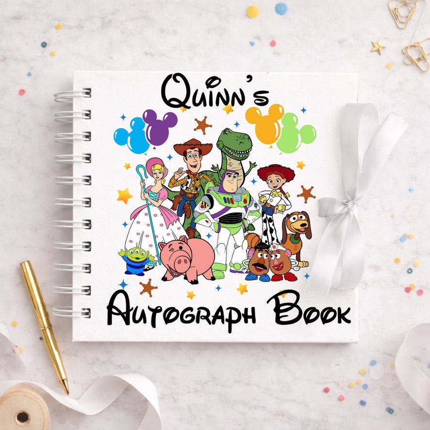 Personalised Toy Story Disney Autograph Book, Personalised Disney World Trip, Gift For Disney Trip, Disney World Autograph Book