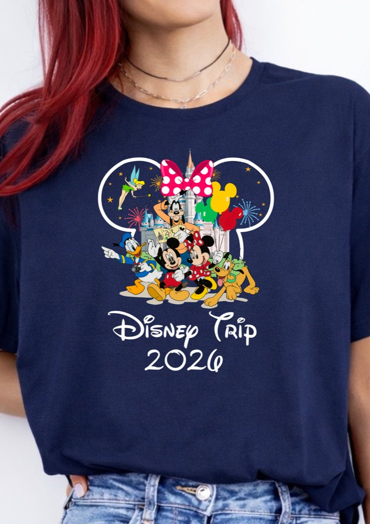 Minnie Mouse Disney Trip 2026 Disney t-shirt, Disney fashion, Disney clothes, Disney tops, Disney tee, Disney lover