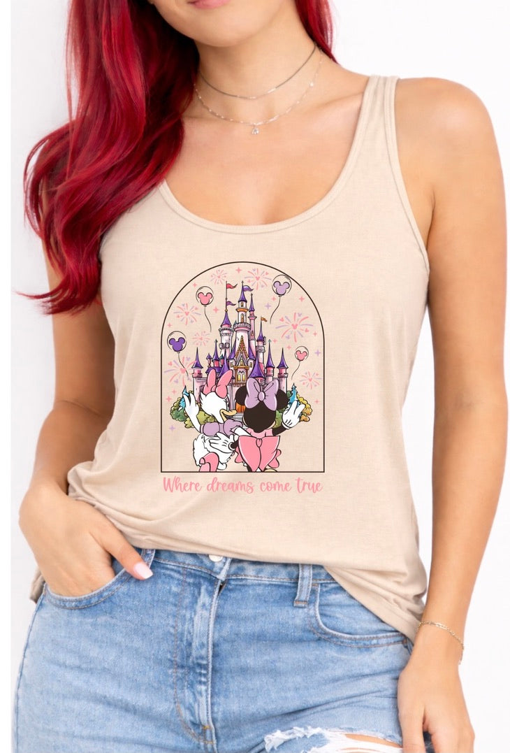 Daisy & Minnie Castle Disney Vest Top, Disney Tank Top Women, Disney World Outfit, Disney Holiday Shirt,