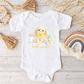 Yellow Hello World Bunny Baby Bodysuit – Cute Newborn Announcement Outfit, Soft Neutral Baby Onesie